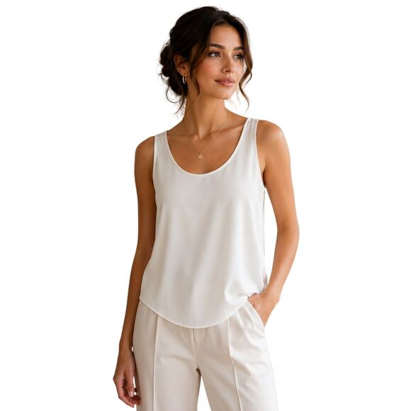J. by J.Crew Tops - J.Crew White Sleeveless Blouse Tank Top Women’s 8 Career Office Shell